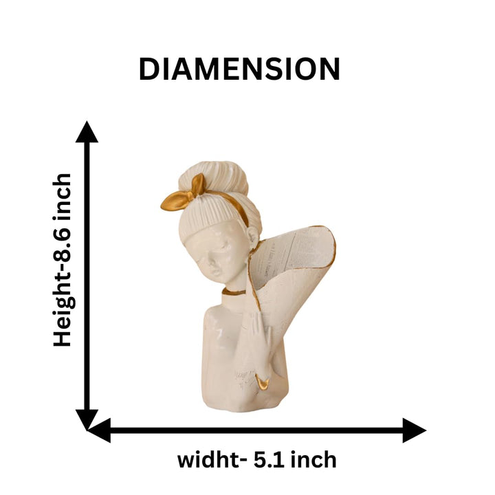 Elegant Resin Storage Lady Showpiece for Home Decor Gift Items Living Room