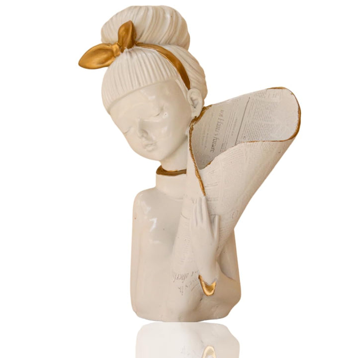 Elegant Resin Storage Lady Showpiece for Home Decor Gift Items Living Room