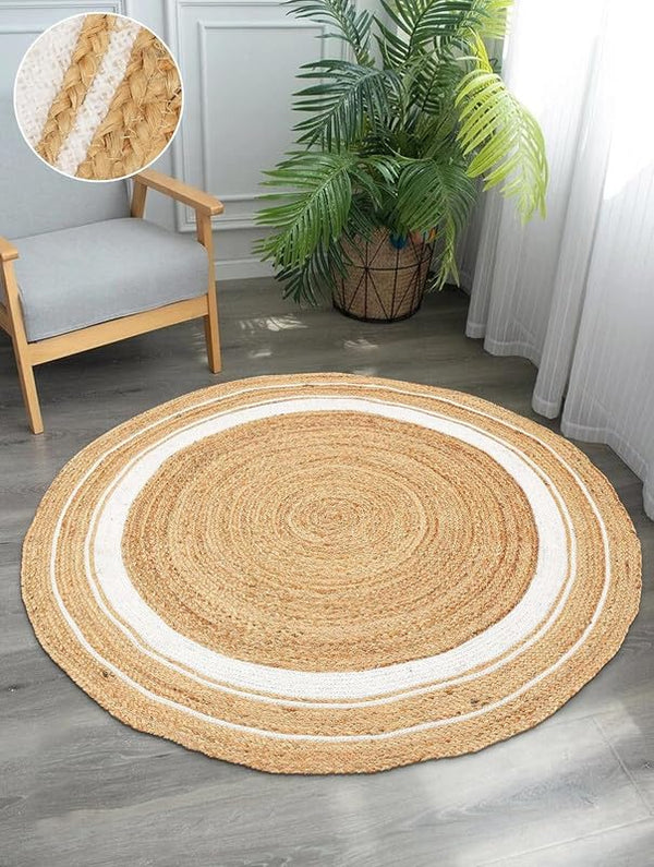 Earthy Elegance: Handwoven Round Jute Rug