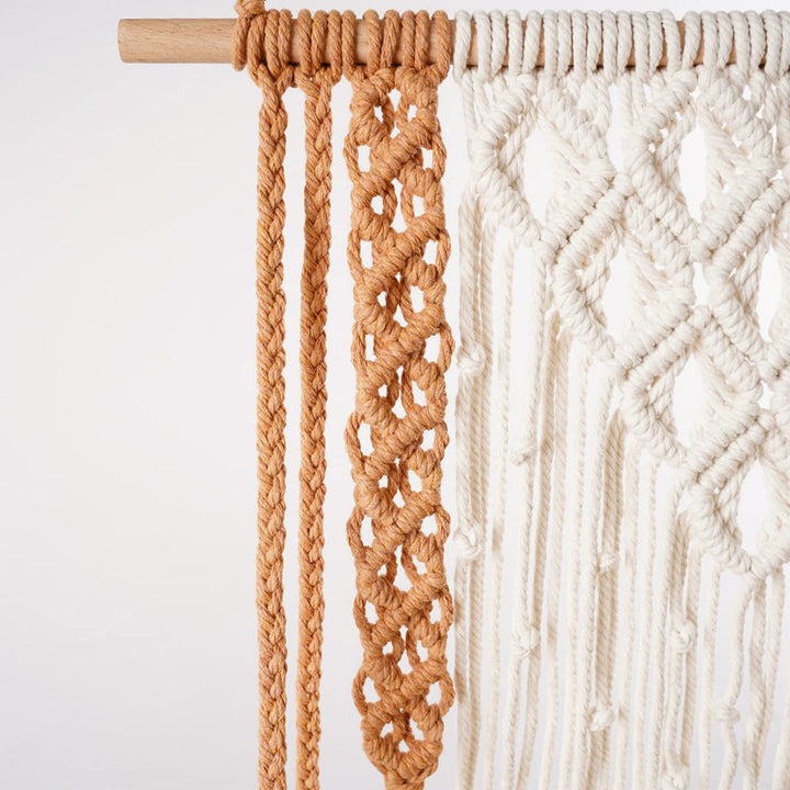 Kaahira Macrame Wall Hanging Shelf Organizer | Boho Decor Wall Decor - Modern Macrame Wall Hanging Tapestry - Housewarming Gift - (12x5x24CM) - Design N14