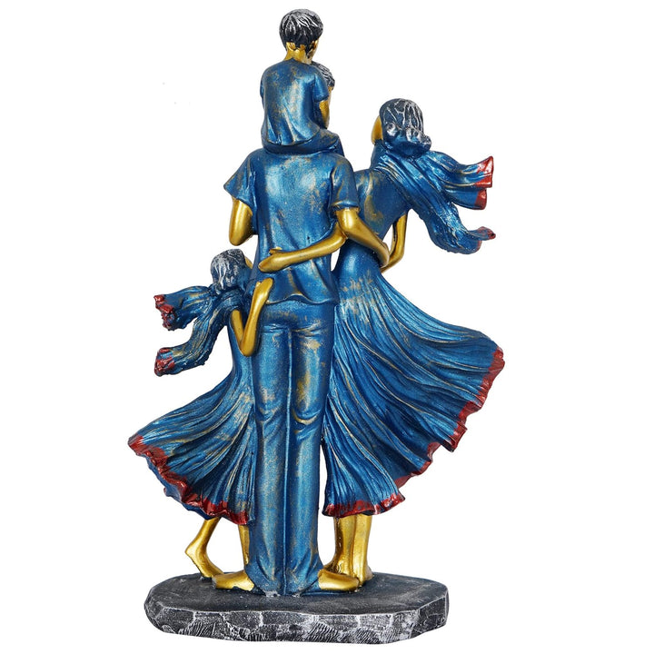 ZART Polyresin Family Couple Showpiece for Home Decor Showpiece (11 inch), Multicolor, Love