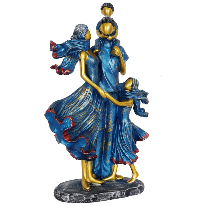 ZART Polyresin Family Couple Showpiece for Home Decor Showpiece (11 inch), Multicolor, Love