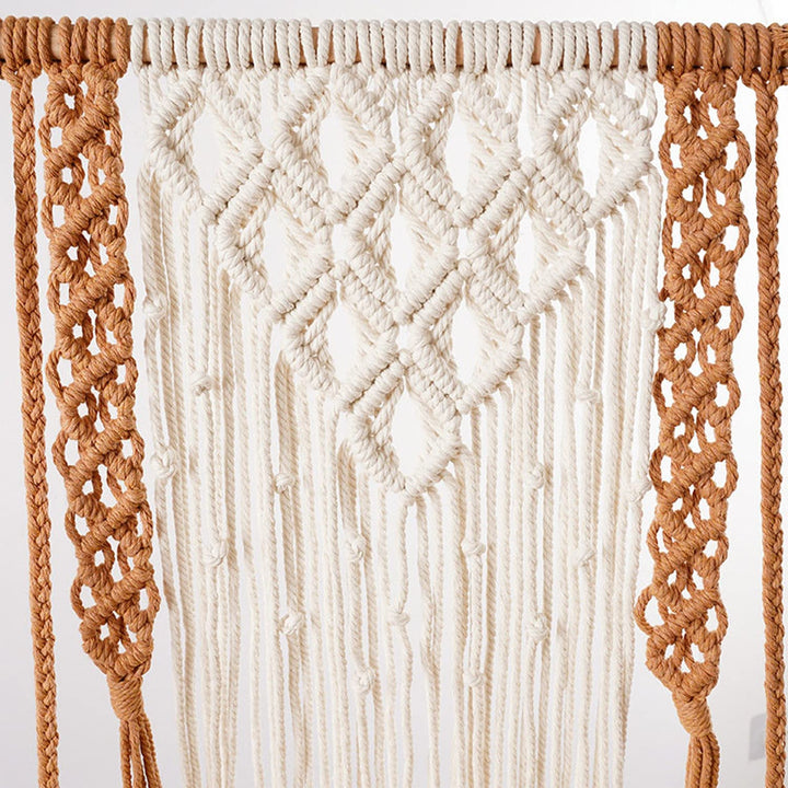 Kaahira Macrame Wall Hanging Shelf Organizer | Boho Decor Wall Decor - Modern Macrame Wall Hanging Tapestry - Housewarming Gift - (12x5x24CM) - Design N14