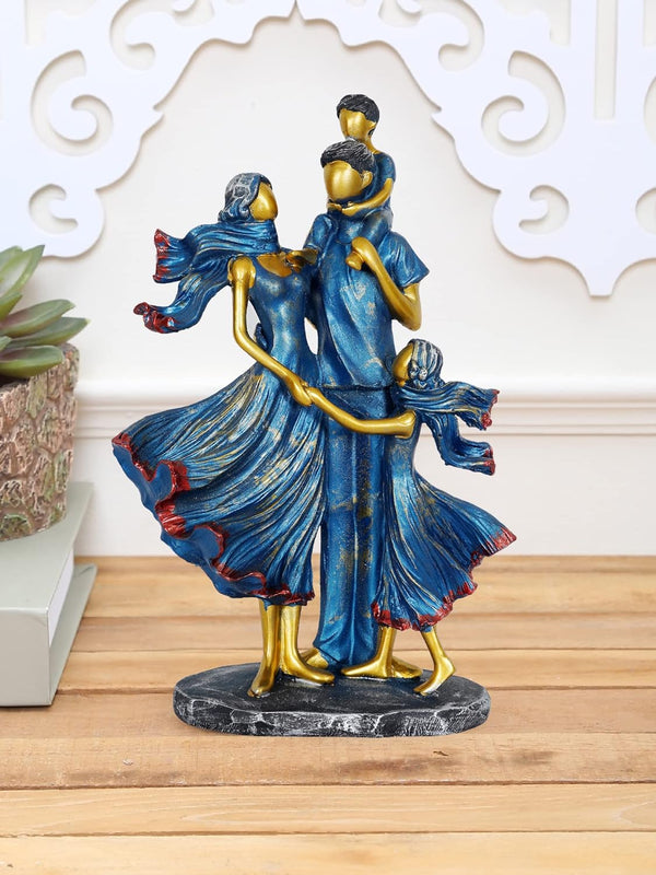 ZART Polyresin Family Couple Showpiece for Home Decor Showpiece (11 inch), Multicolor, Love
