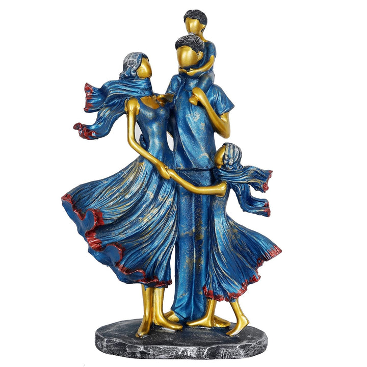 ZART Polyresin Family Couple Showpiece for Home Decor Showpiece (11 inch), Multicolor, Love