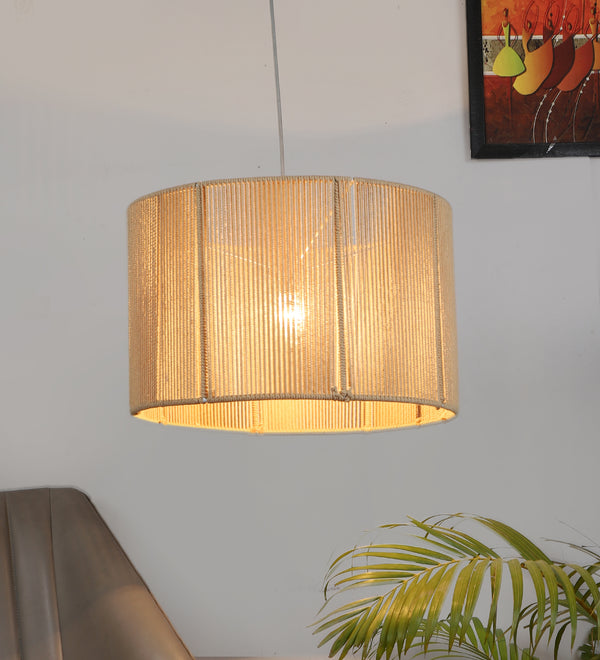 Trenly Handcrafted Macrame Chandelier - Beige Bohemian Pendant Light