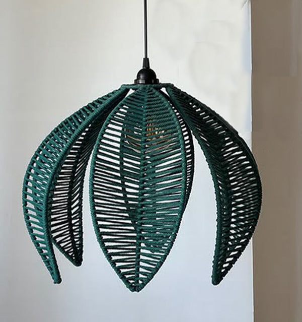 Trenly Leaf Cotton Rope Pendant Lamp - Handcrafted Natural Light