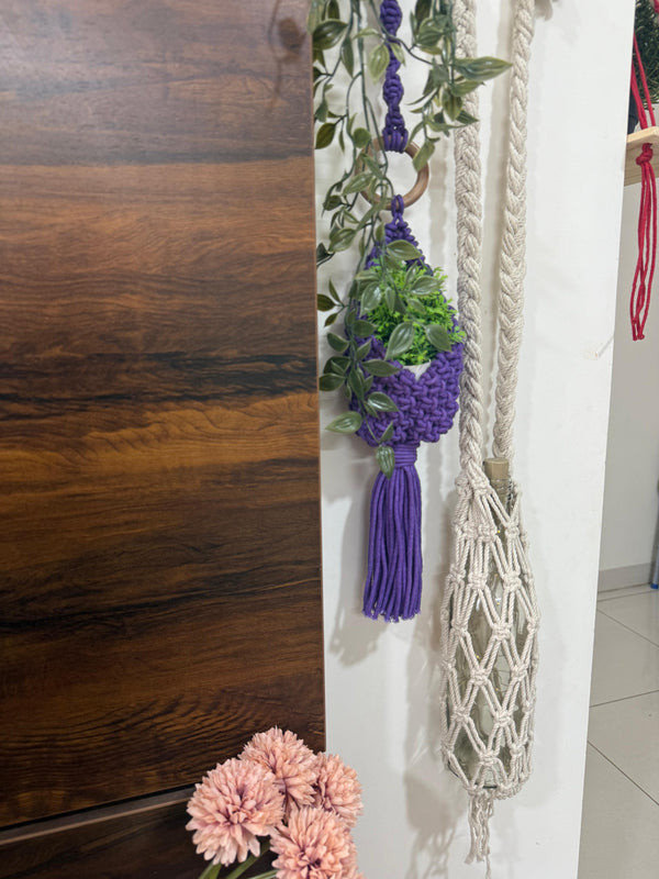Handwoven Macrame Bottle Holder – Boho Chic & Eco-Friendly