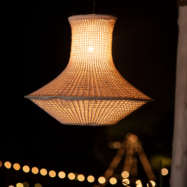 Trenly Hand-Crocheted Cotton Pendant Lamp - Classic Ambient Light